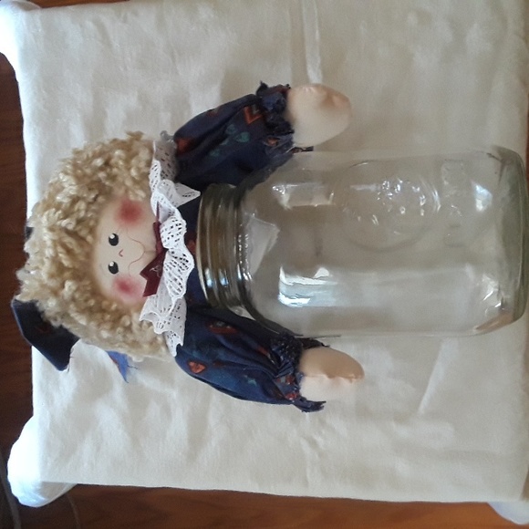 NWOT Rag Doll Mason Jar Topper - Picture 3 of 7